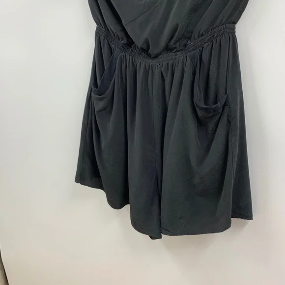 Wilfred 100% Silk Black Strapless Short Romper Sz S